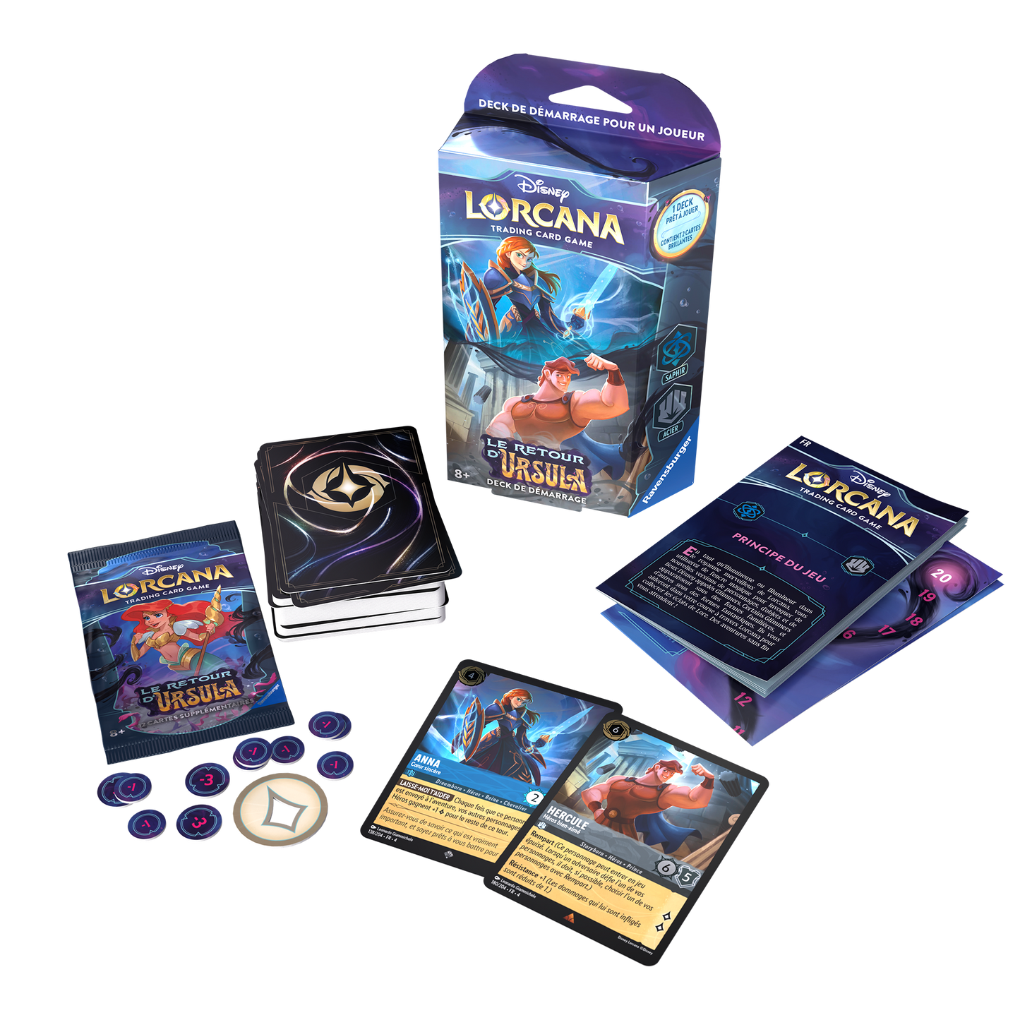 Lot des 2 decks Disney Lorcana TCG Chapitre 4 - Francais