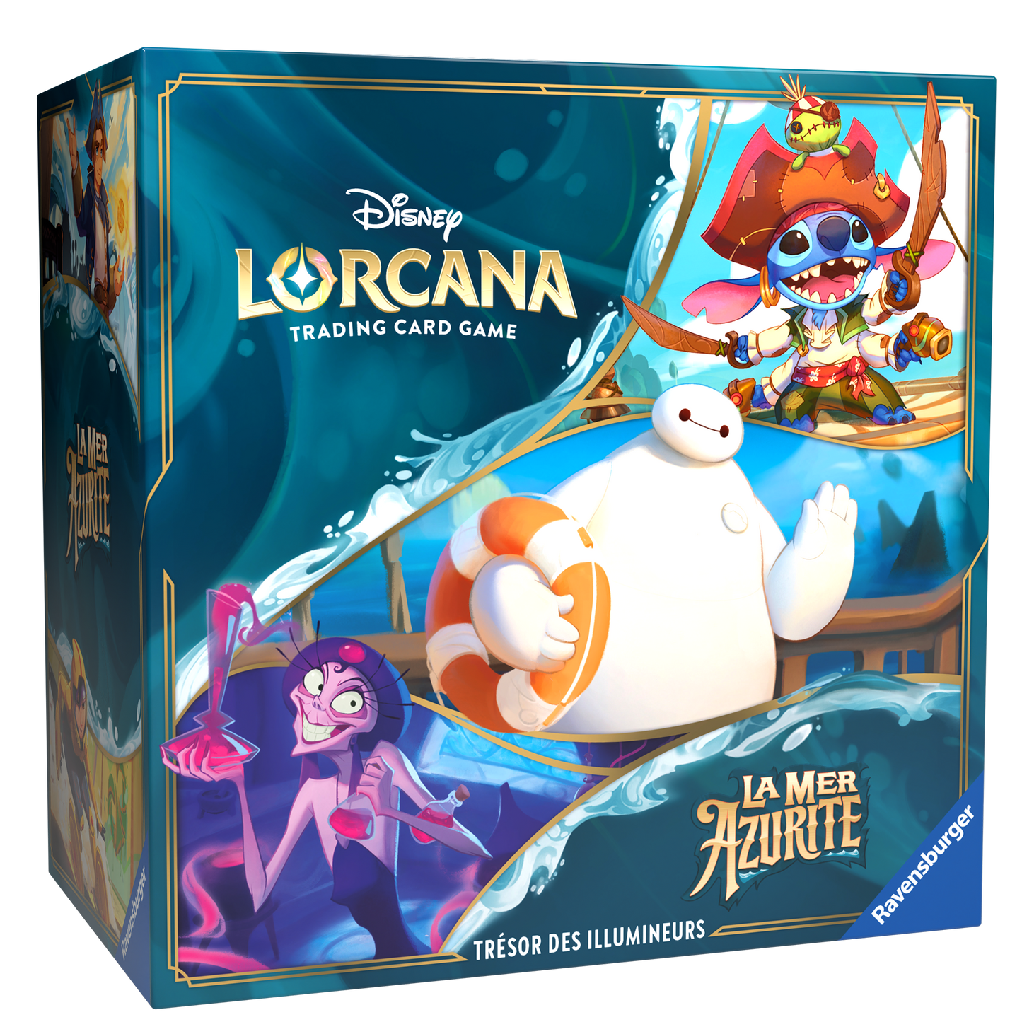 Disney Lorcana : Coffret Collector  – Trove Pack – Trésors des Illumineurs – La Mer Azurite – Chapitre 6 – FR