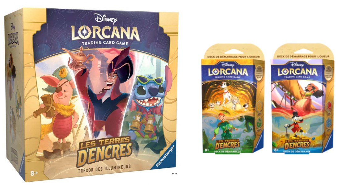 Set de dos barajas Lorcana capítulo 3 y una baraja Trove capítulo 3
