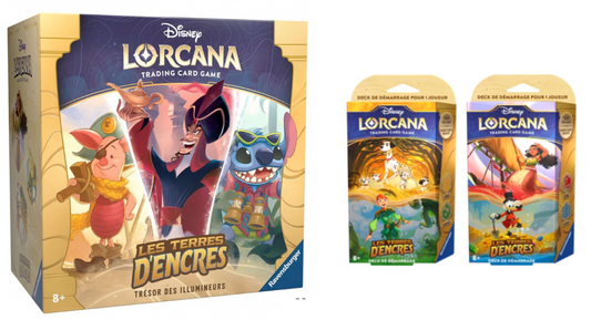 Set de dos barajas Lorcana capítulo 3 y una baraja Trove capítulo 3