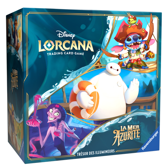 Disney Lorcana: Collector's Box – Trove Pack – Treasures of the Illuminators – The Azurite Sea – Chapter 6 – FR